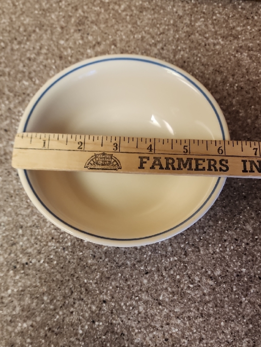 Lot of 6 Corelle, Cream Bowls with Blue Rim, Country Violets. Made In USA ☆☆☆ - Picture 7 of 9